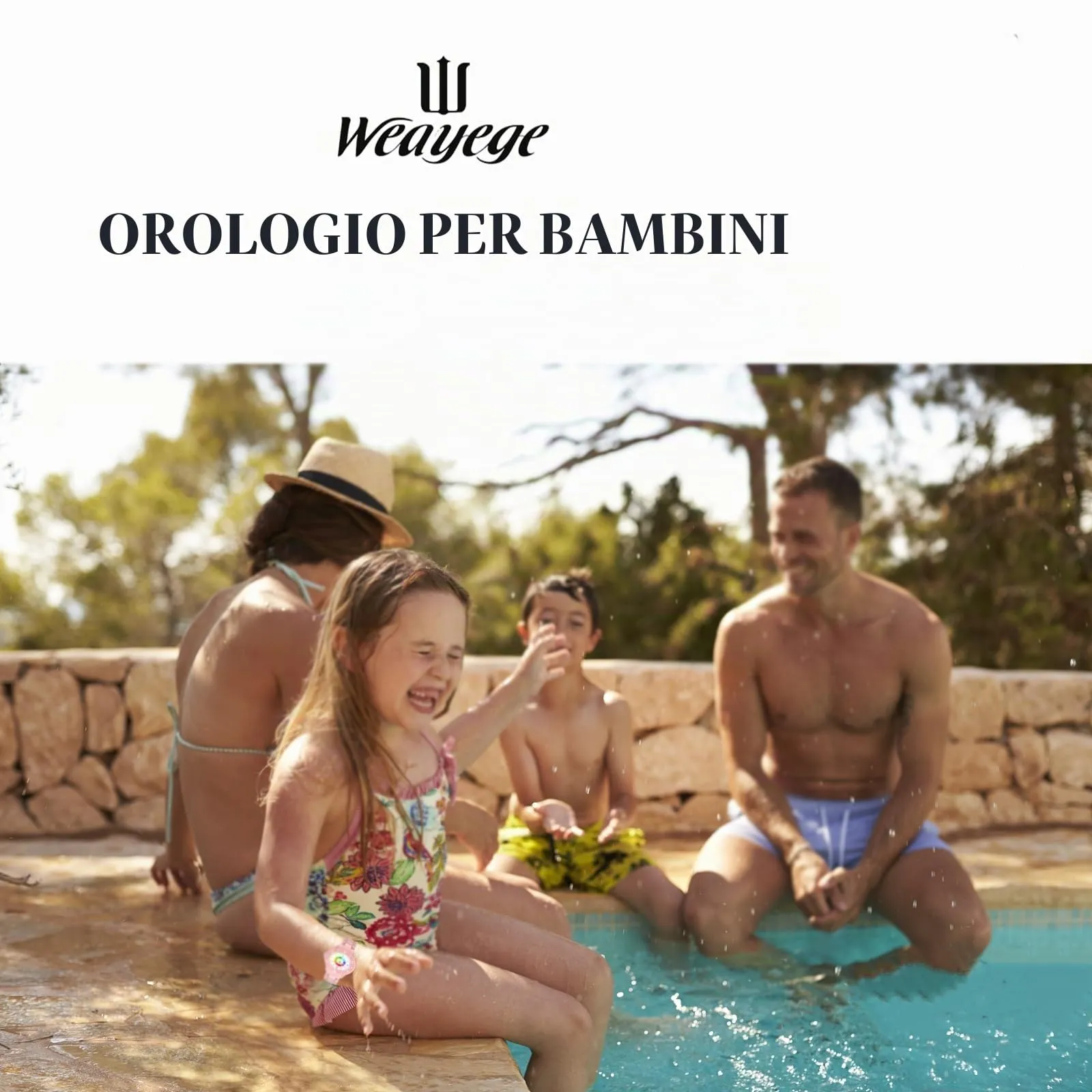 Weayege Orologio per Bambini, Educativo e Impermeabile 3ATM, Regalo Didattico 4-18 Anni, Full HD 1080P Home - immagine 6