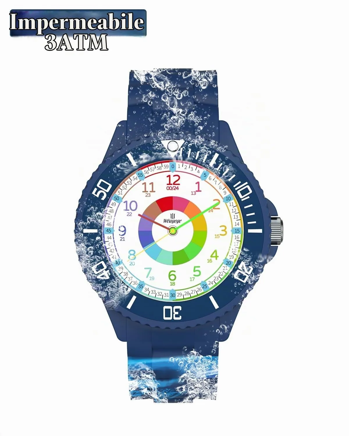 Orologio Educativo per Bambino, Orologio da polso impermeabile 3ATM, Didattico regalo 4-18 anni, Full HD 1080P Home - immagine 6