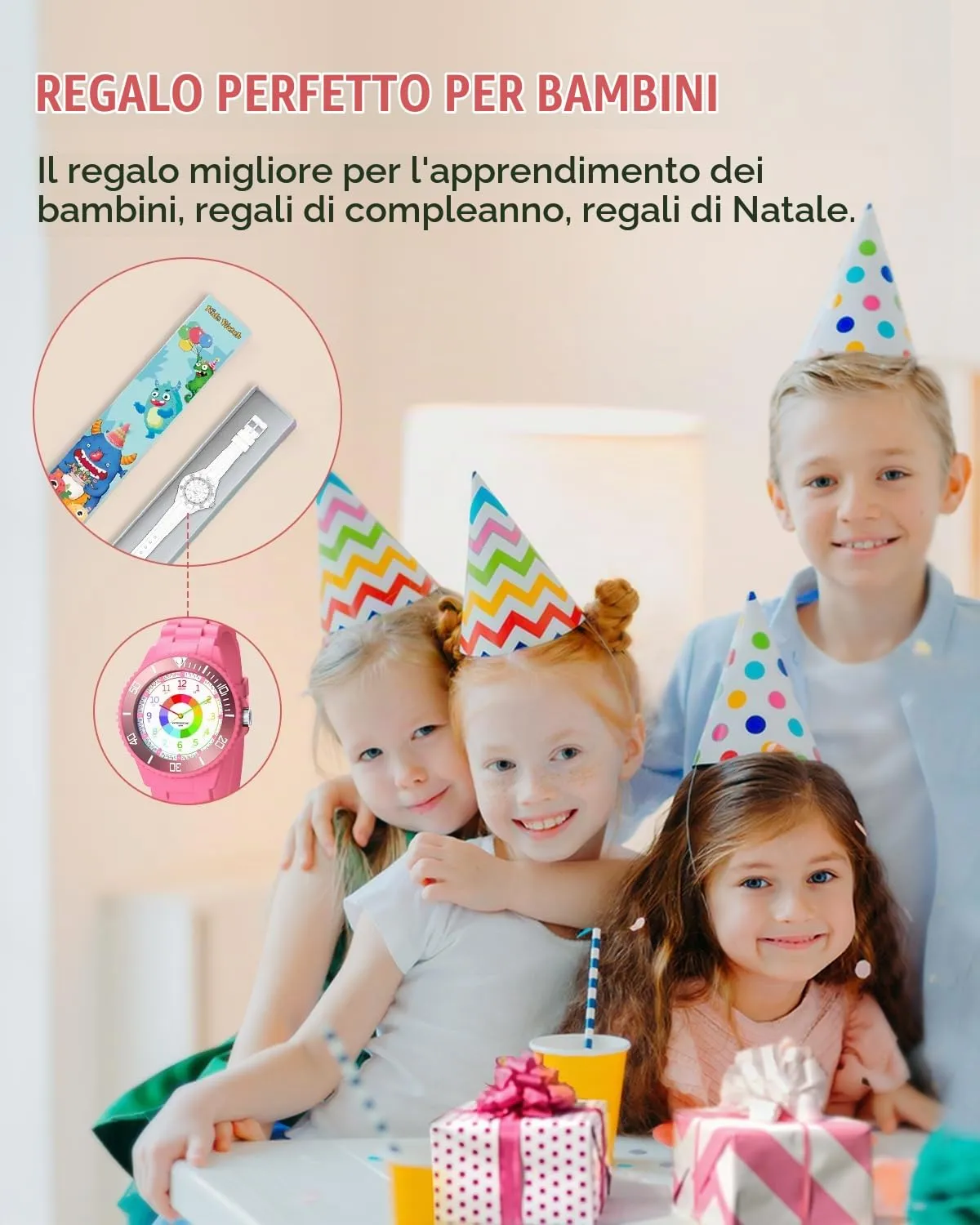 Orologio Bambino Bambini, Orologio da Polso per Bambina, Impermeabile 3ATM, 4-18 Anni, 1080p Full HD - immagine 7