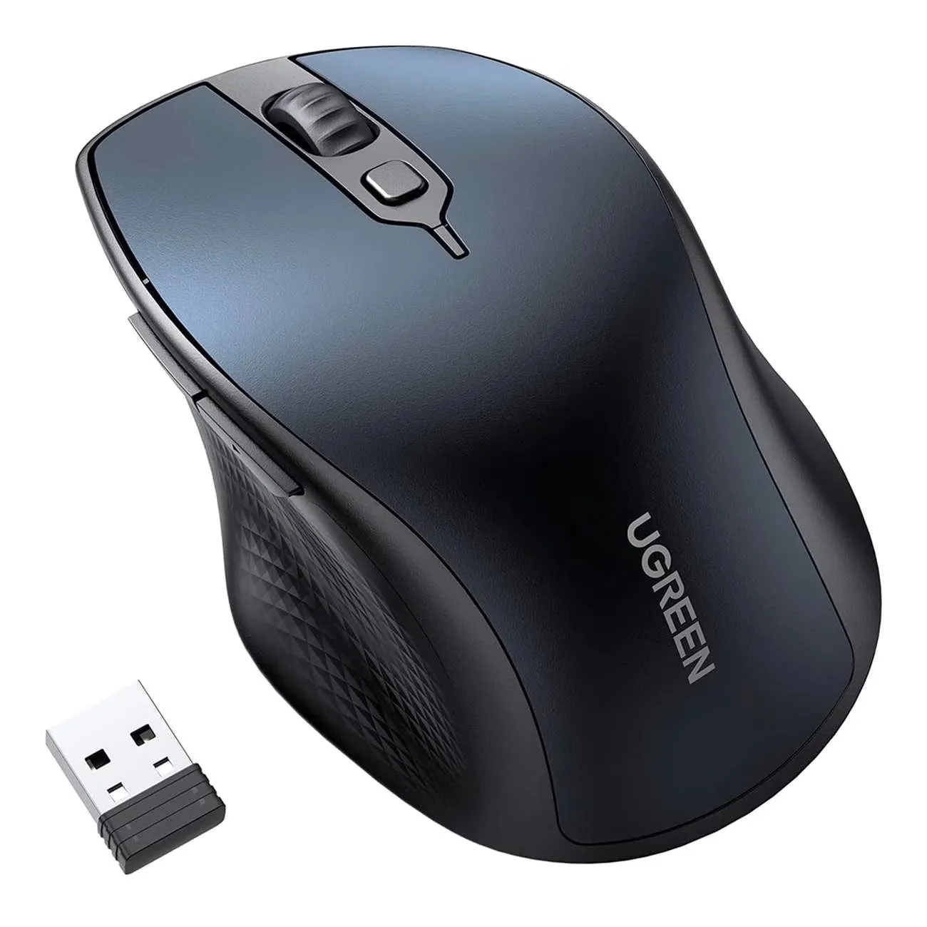 Mouse Wireless UGREEN MU101, 4000DPI, BT / Wi-Fi, Blu - immagine 1