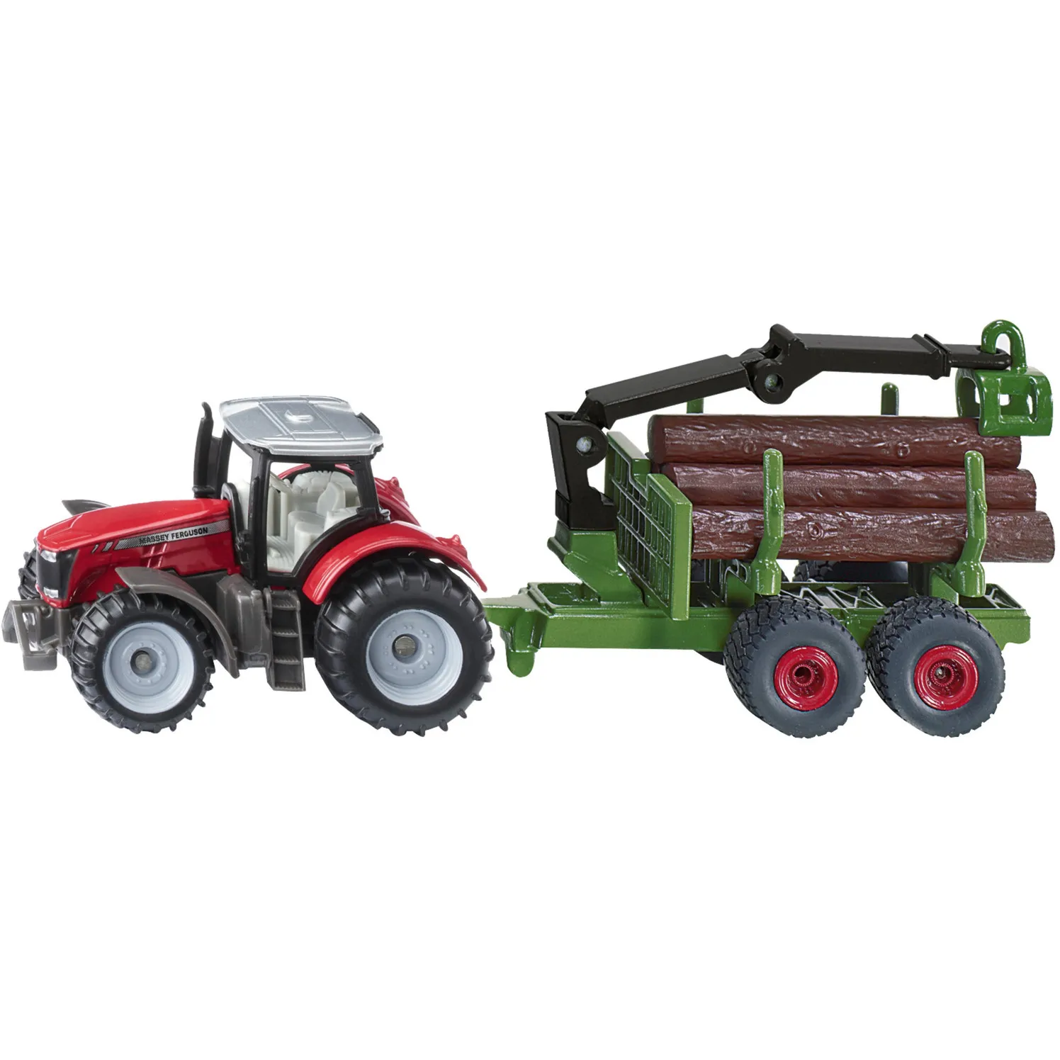 BLISTER Massey Ferguson con rimorchio forestale, Veicolo modello - immagine 1
