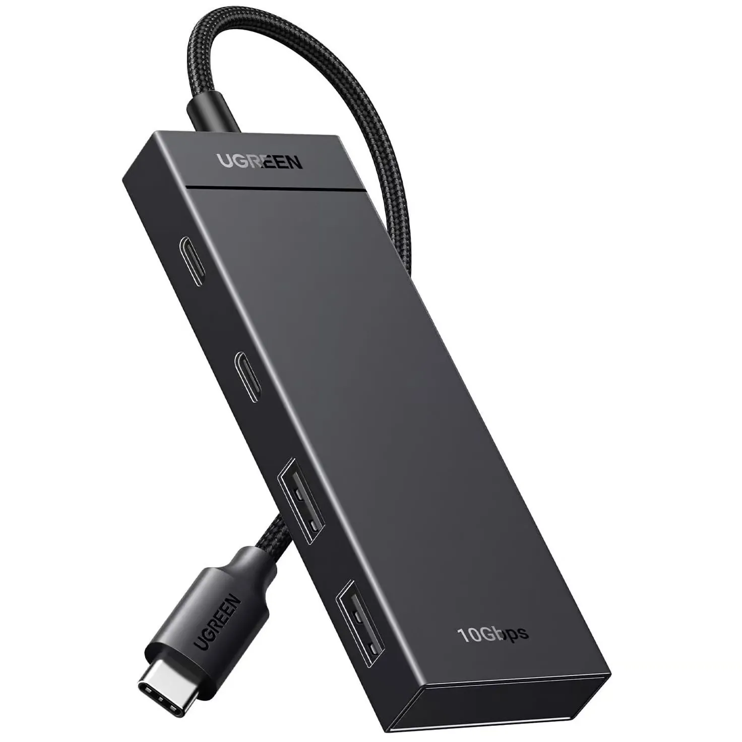 Hub USB-C UGREEN CM416, 2 x USB-A 3.1 - 2 x USB-C, 0,25m, Nero - immagine 1