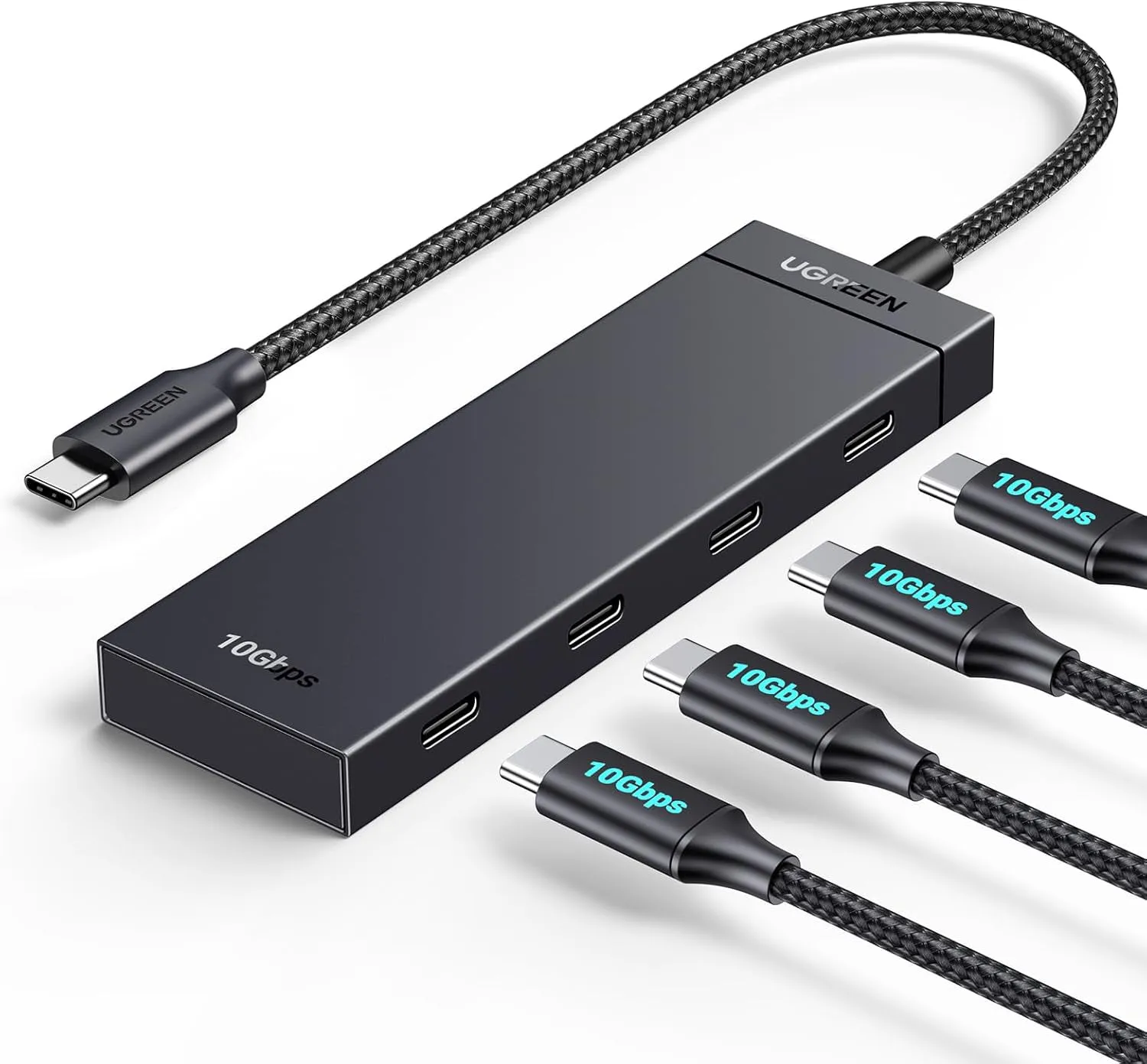 Hub USB-C UGREEN CM806, 4 x USB-C, 0.5m, Nero - immagine 1