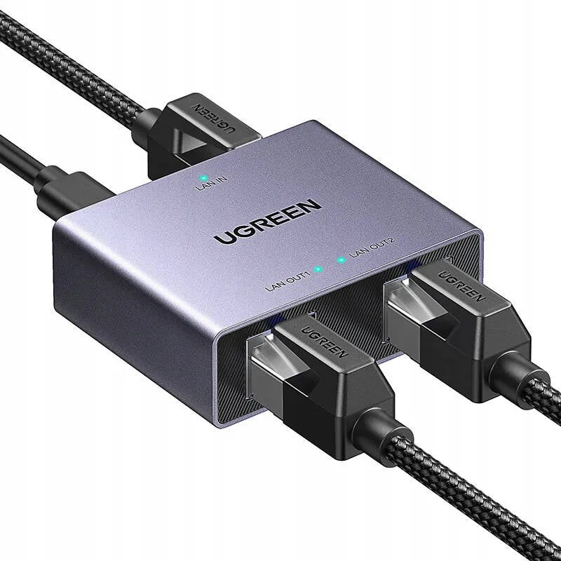 Splitter Retea UGREEN NW301, RJ45 - 2 x RJ45, Grigio - immagine 1