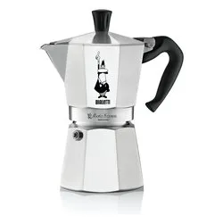 Caffettiera Alluminio 4 Tazze MOKA EXPRESS Restyling Cromo satinato 0001174 - immagine 1