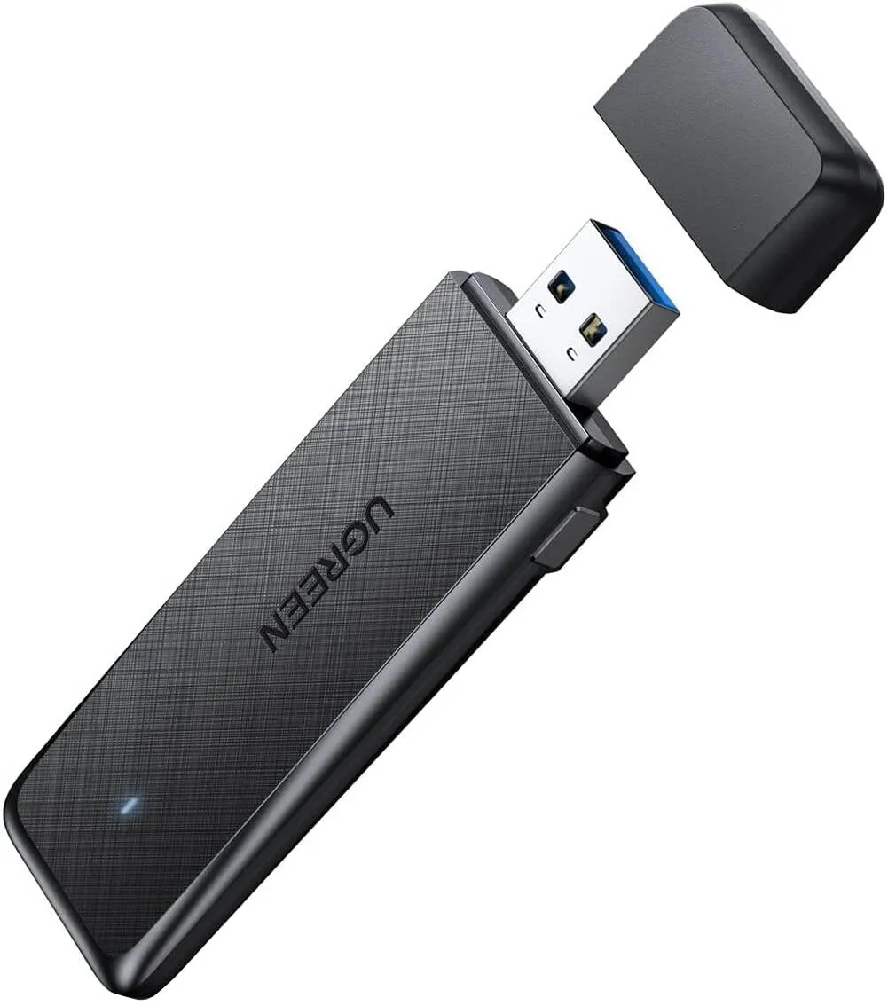 Adattatore wireless UGREEN CM492, Dual Band, 1300 Mbps, Grigio - immagine 1