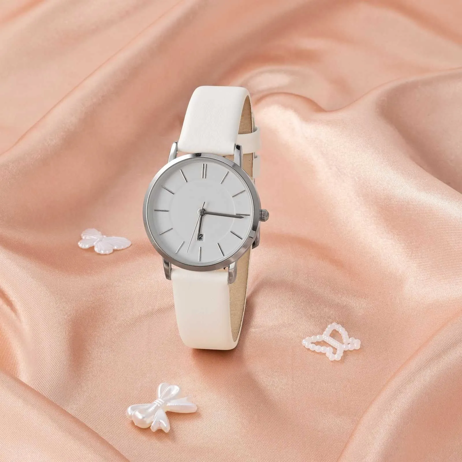 ANNEFIT Cinturini per Orologi per Uomo Donna, Cinturino in Vera Pelle con Sgancio Rapido, Larghezza della Banda 15mm con Fibbia Oro (Bianca) - immagine 7