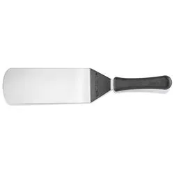 Spatola cucina piegata Hamburger inox (26cm) SKIN Nero e Silver 368226 - immagine 1