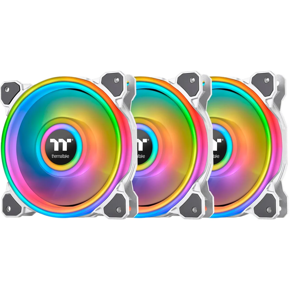 Riing Quad 12 RGB Case per computer Ventilatore 12 cm Bianco, Ventola - immagine 1