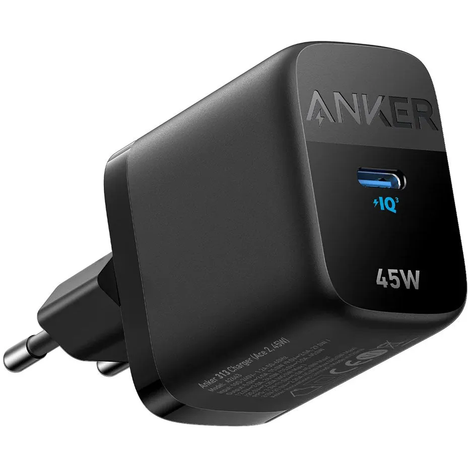 Caricabatterie di rete Anker 313, 45W, 3A, 1 x USB-C, nero A2643G11 - immagine 1