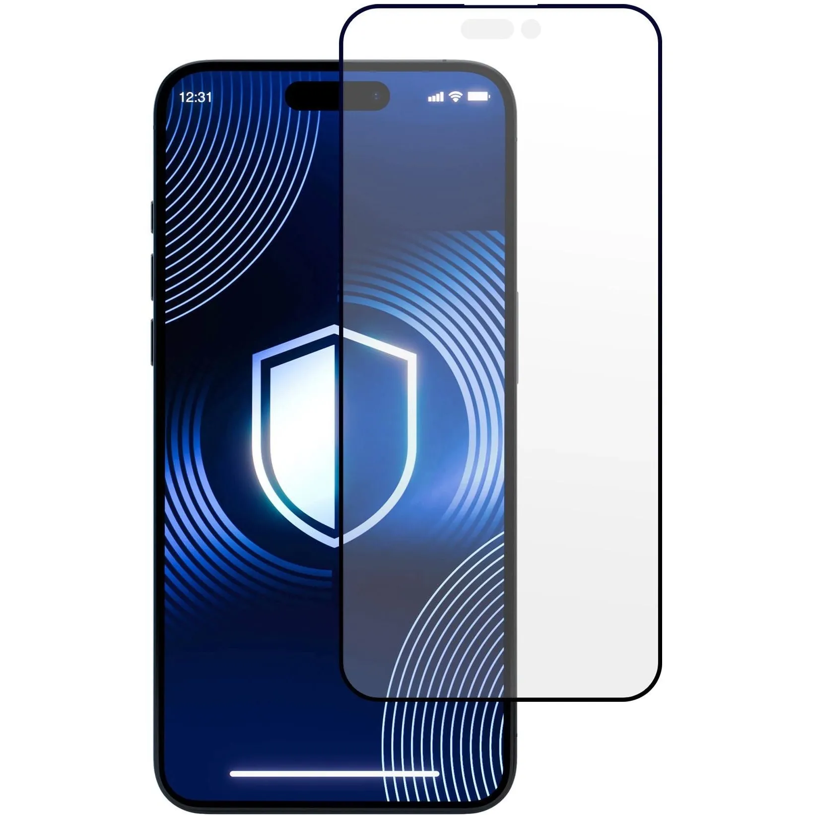 Pellicola protettiva 3MK HardGlass Matt Max per Apple iPhone 16 Pro Max, vetro protettivo, colla completa, nero - immagine 1
