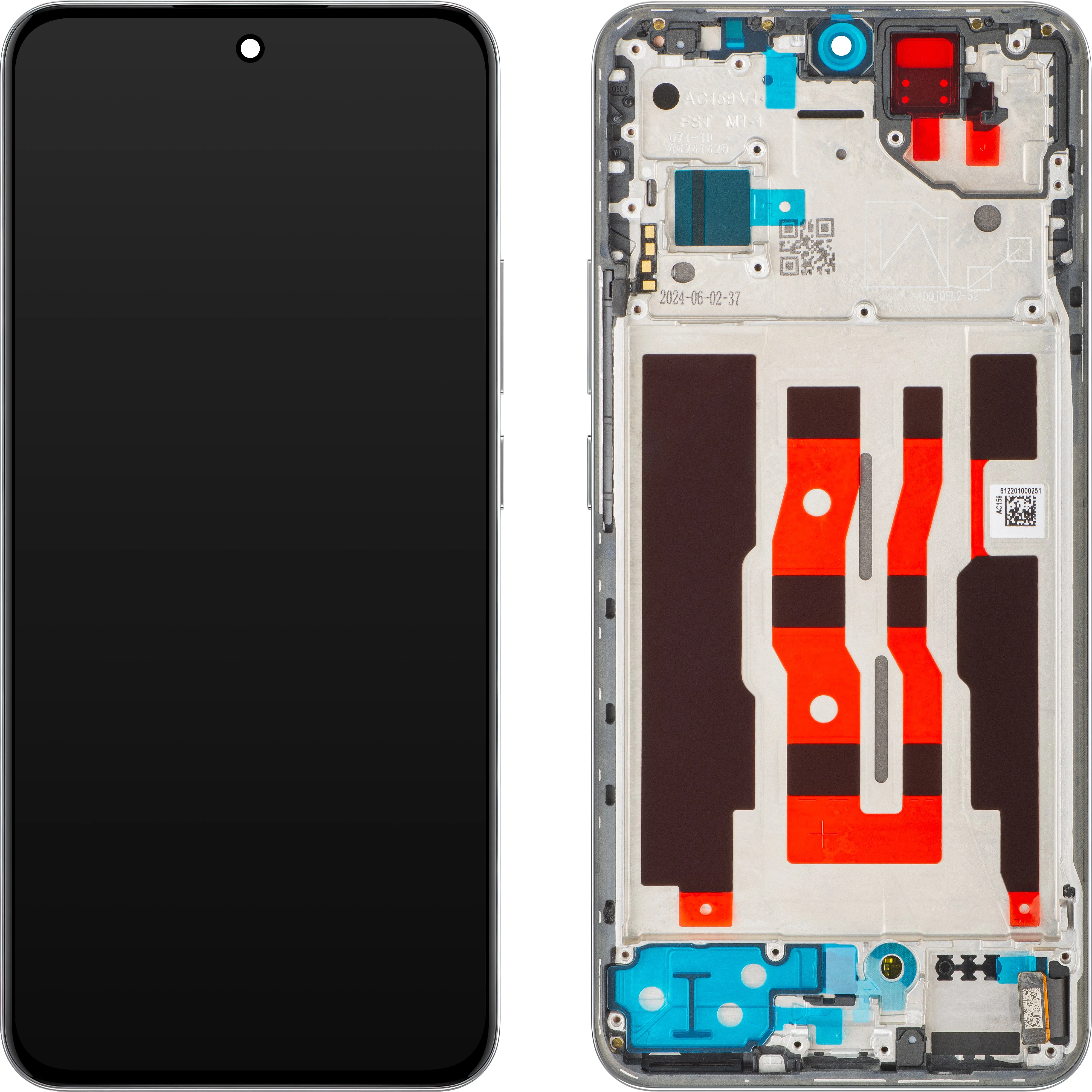 Display con Touchscreen Oppo Reno12, con Cornice, Argento (Astro Silver), Service Pack 621029000232 - immagine 1