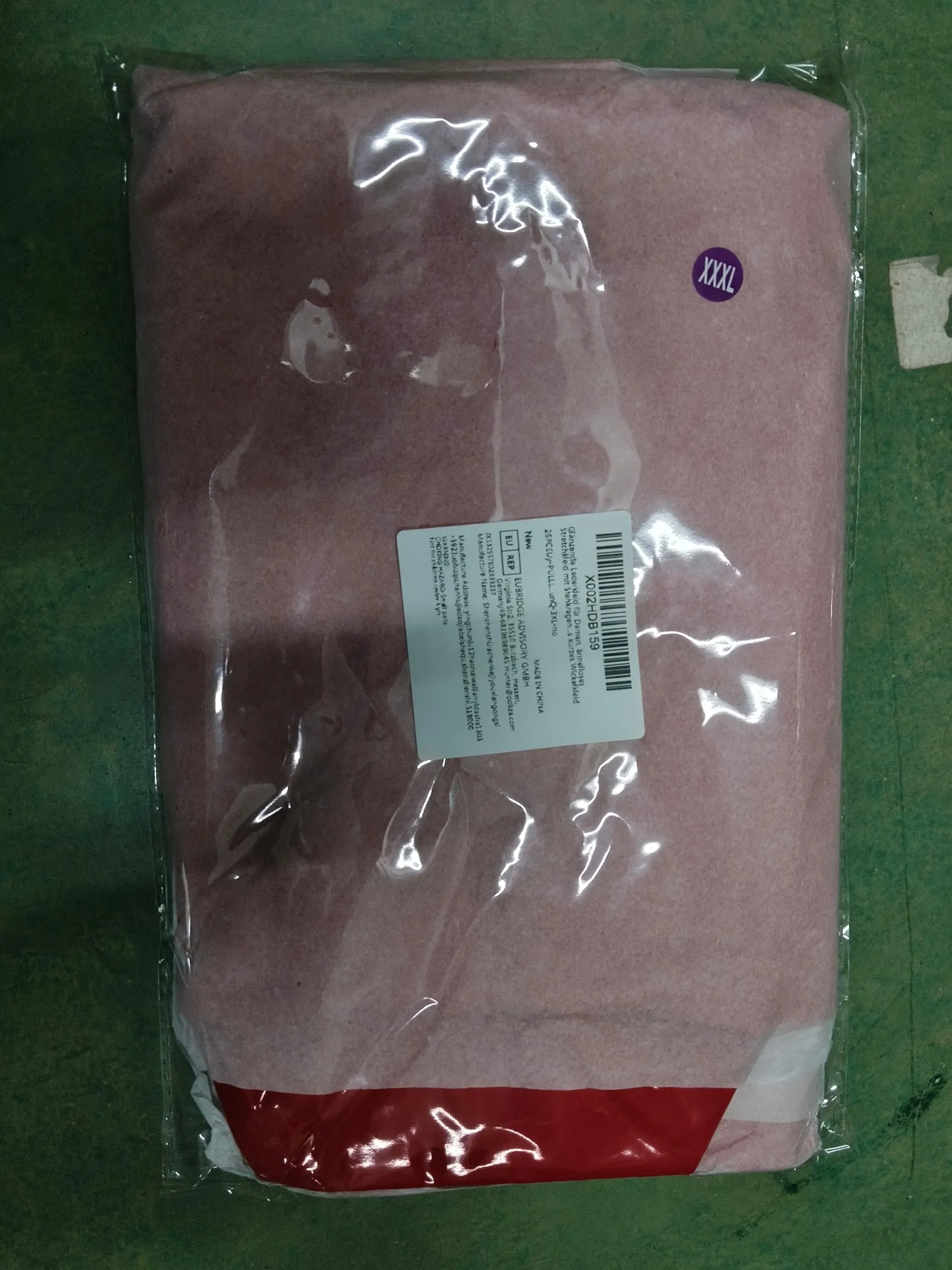 Abito in pelle lucida da donna, senza maniche, con colletto alto, in pelle laccata, per cocktail, gonna a matita lucida con cerniera frontale in tinta unita, abito avvolgente corto, Colore: rosso, XXL - immagine 8