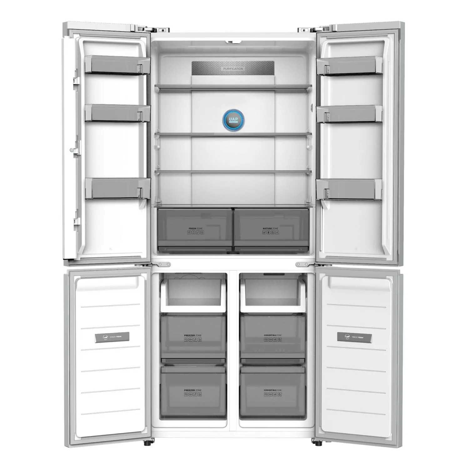 PYRAMIDEA Frigorifero stile Americano a 4 porte Side by Side completamente in ACCIAIO INOX FRG5004X - immagine 3