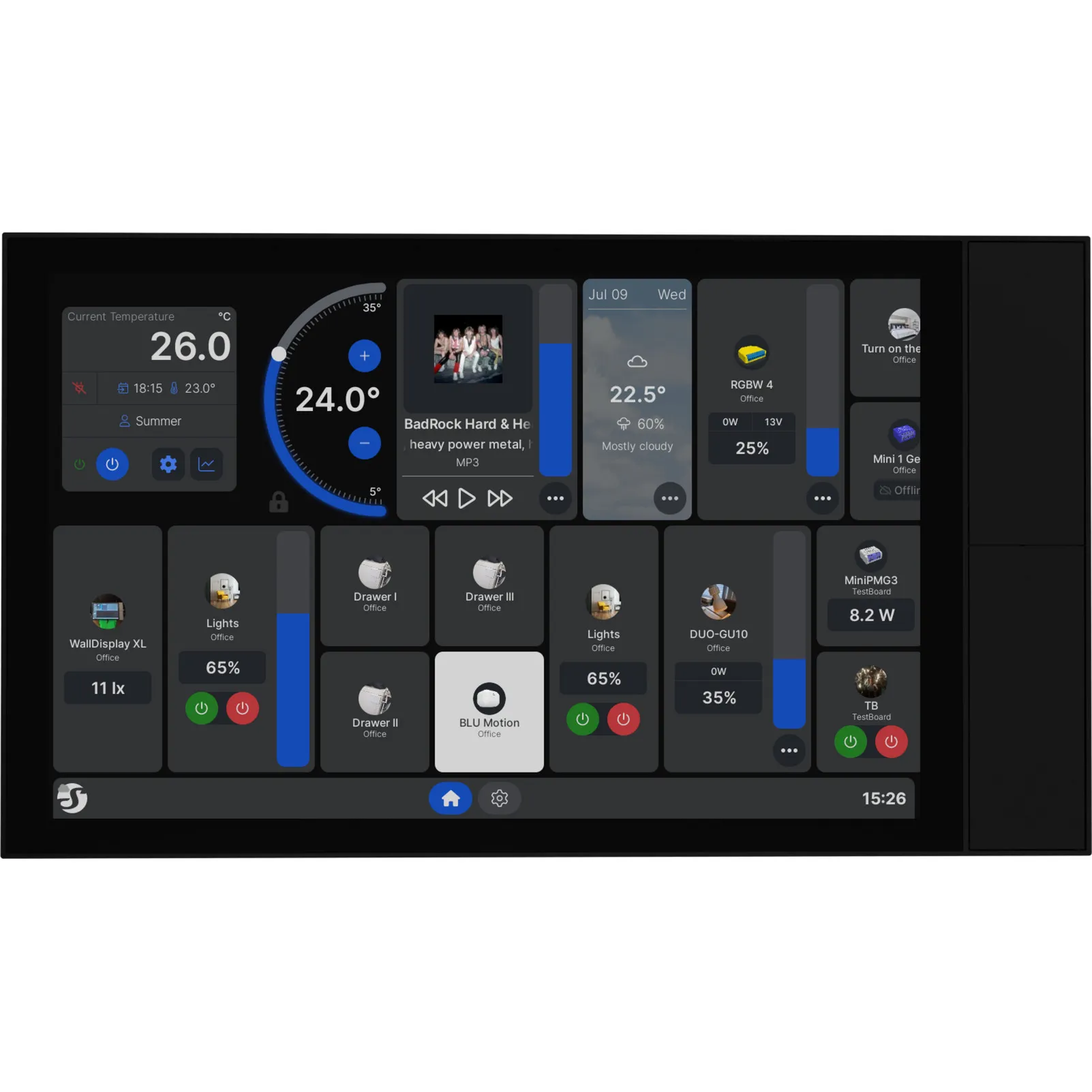 Wall Display XL, Pannello di controllo - immagine 1