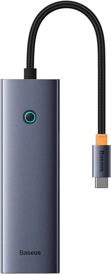 Hub USB-C Baseus UltraJoy, 4 x USB-A 3.0 - 1 x USB-C - 1 x HDMI, Grigio B00052807813-01 - immagine 1