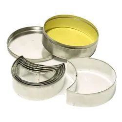 Coppapasta 6 pz Mezzalune Lisce 30-65x30 mm Metallo Cromo STP54L - immagine 1