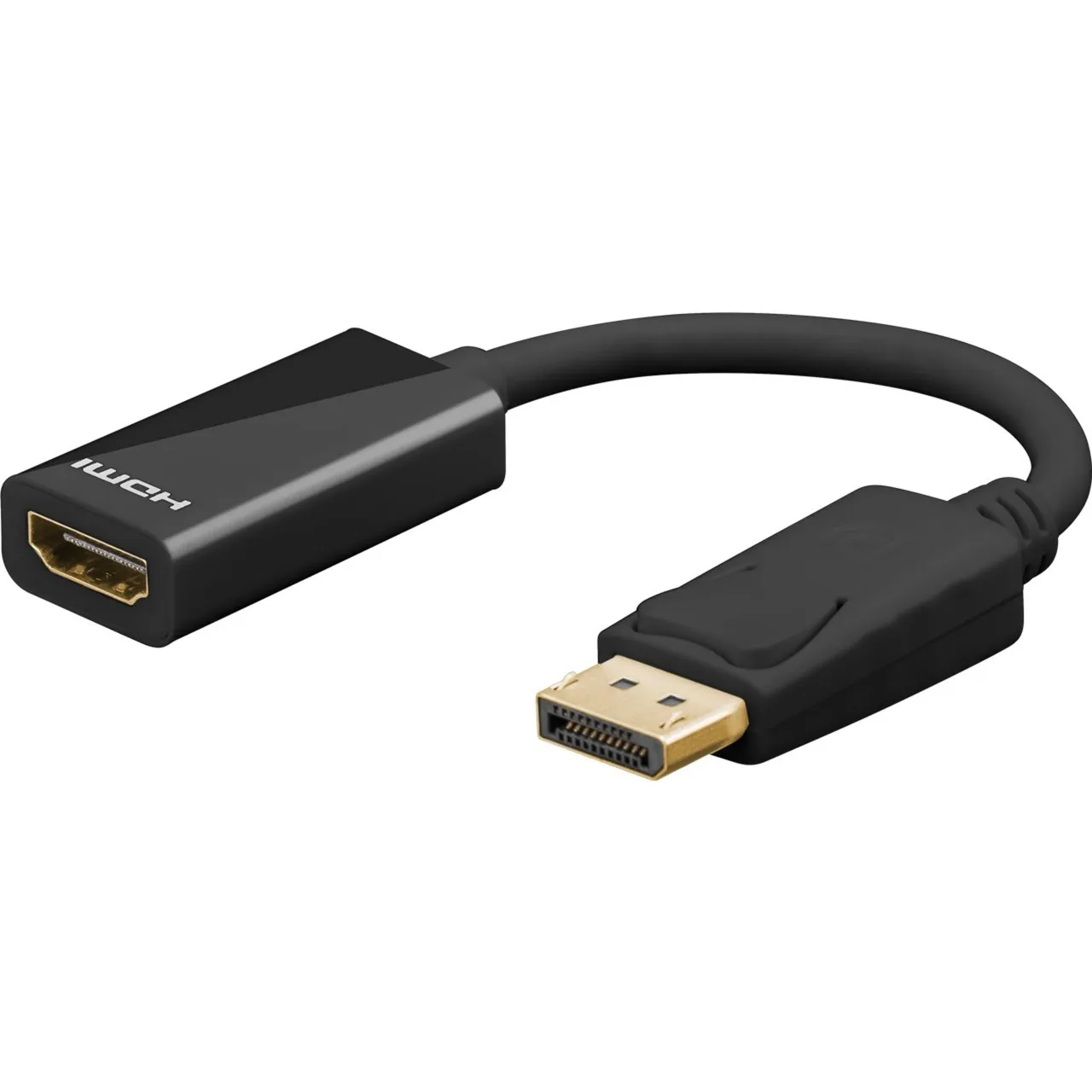 DisplayPort/HDMI 0,1 m HDMI tipo A (Standard) Nero, Adattatore - immagine 1