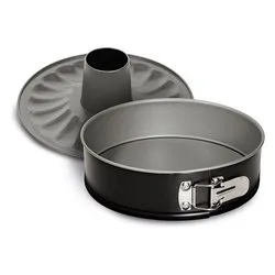 Stampo ciambella inox antiaderente fascia apribile 2 fondi (24cm) HAPPY HOUR Nero e Grigio 05024HEE - immagine 1