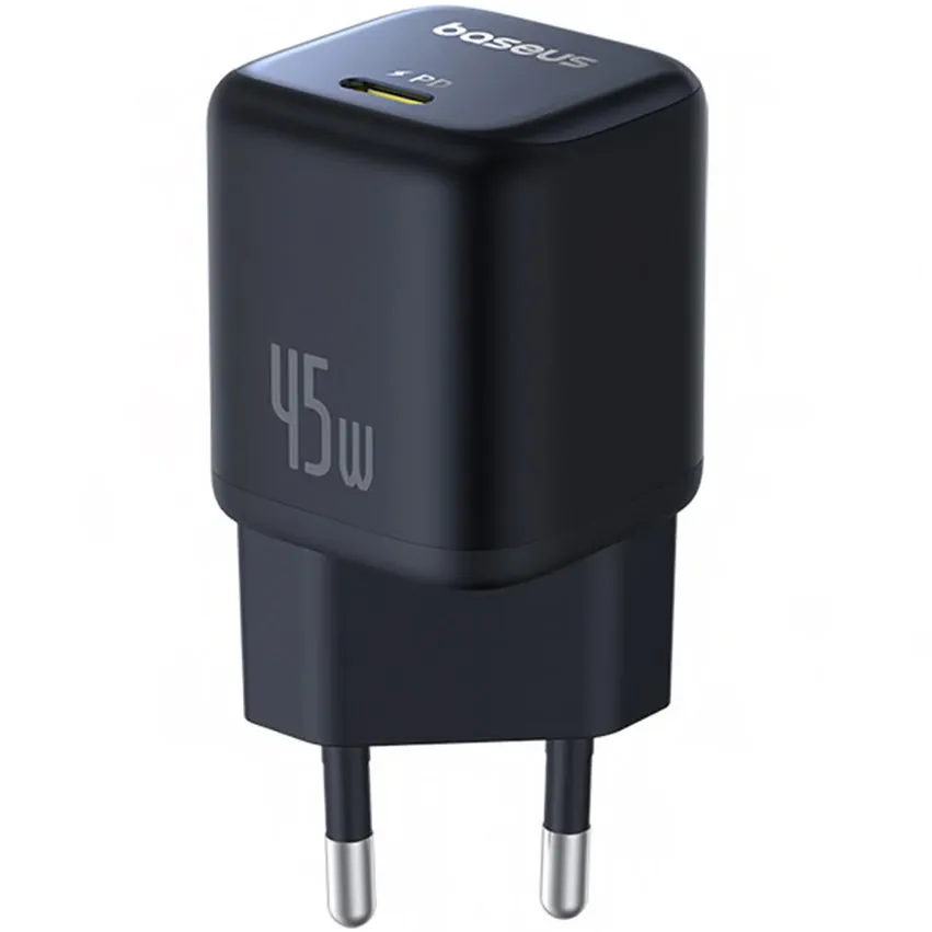 Caricabatterie da Rete Baseus PicoGo, 45W, 3A, 1 x USB-C, Nero P10176800123-00 - immagine 1