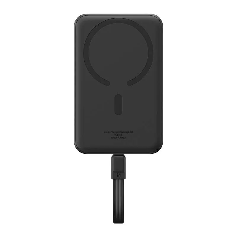 Batteria Esterna Wireless Baseus Magnetic Mini, 10000mAh, 30W, PD + FQI, 1 x QI - 2 x USB-C, Nera P1002210B113-00 - immagine 1