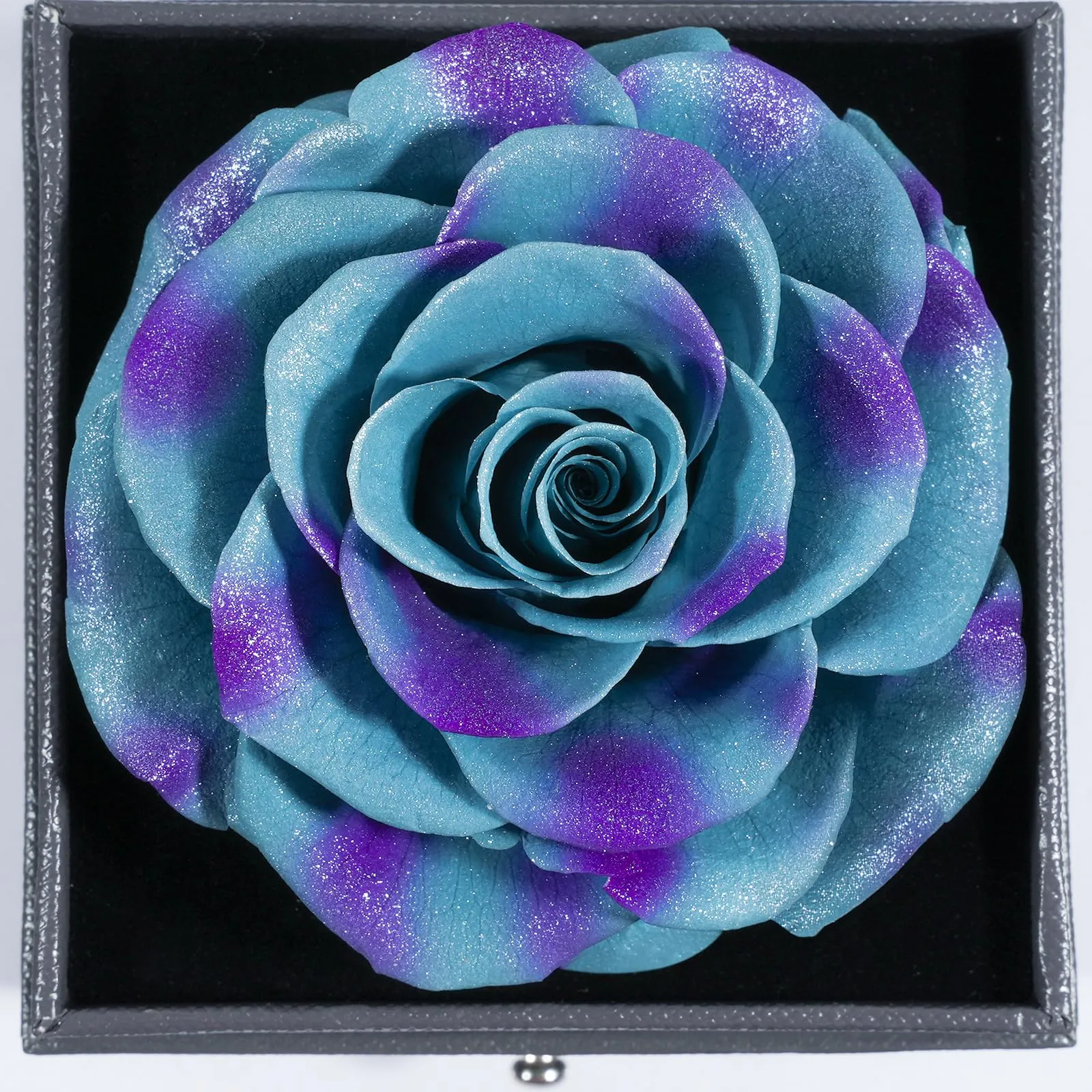 Miofula Rosa Stabilizzata Regalo Donna Compleanno,Rosa Eterna con Collana Orecchini Donna Argento,Rose Stabilizzate Regali Mamma Nonna,Fiori Scatola Regalo Fidanzata Natale San Valentino Anniversario - immagine 9