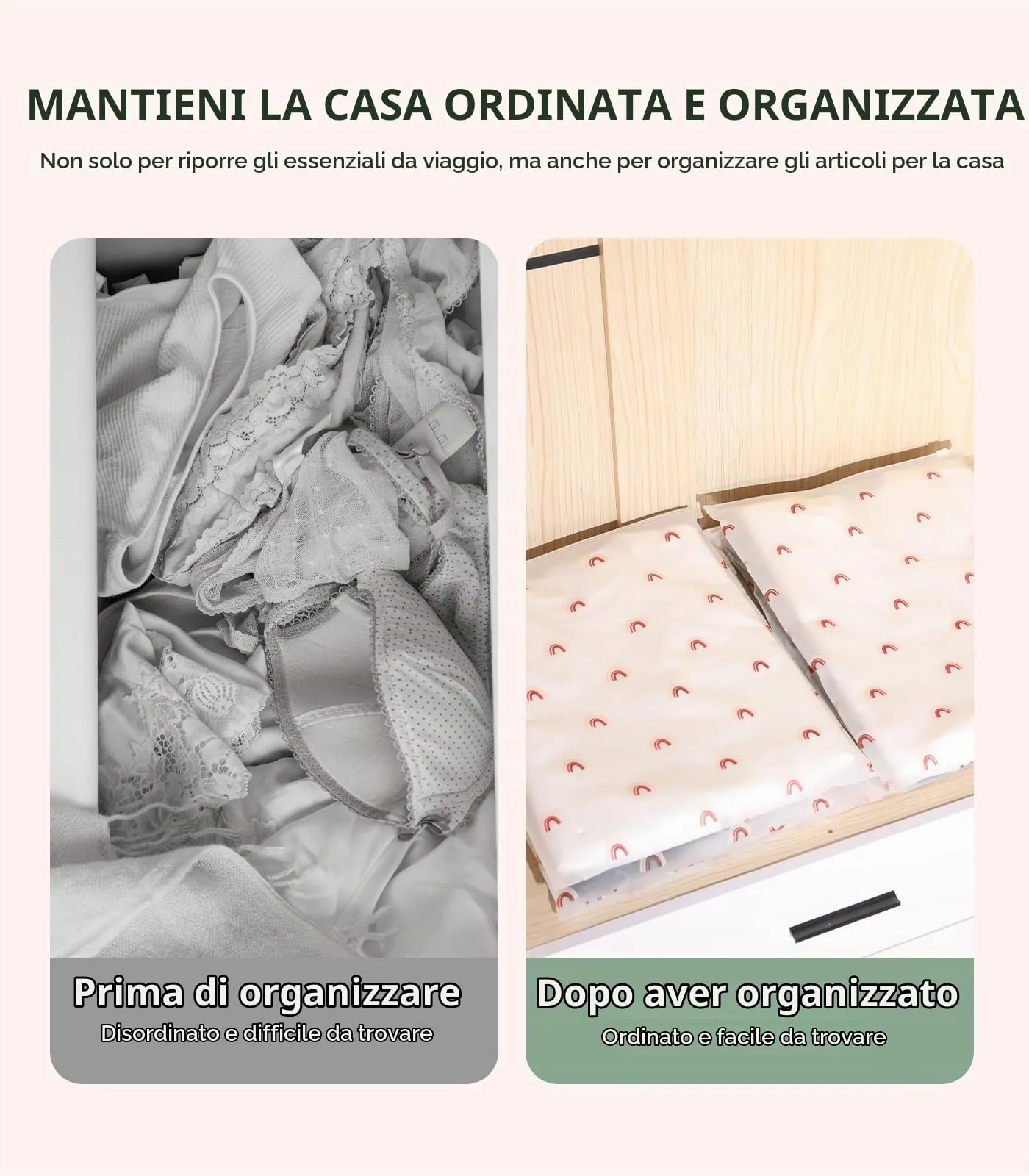 AiQInu 20 Pezzi Sacchetti per Vestiti Trasparenti Plastica, Sacchetti Vestiti Viaggio, Borsa Valigia Organizer, Trasparenti Plastica da Zip - immagine 5