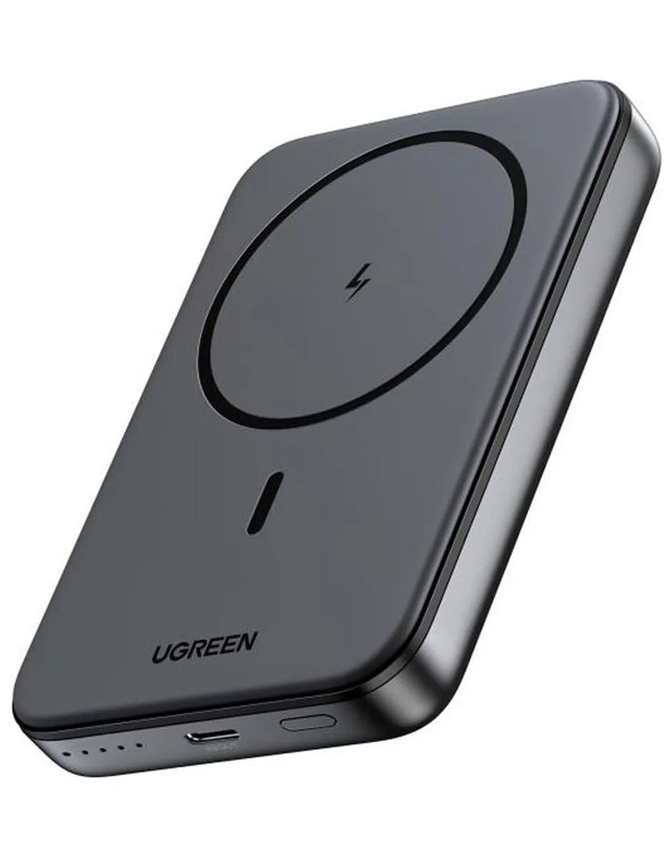 Batteria Esterna Wireless UGREEN PB561, 10000mAh, 20W, PD + FQI, 1 x QI - 1 x USB-C, Nera - immagine 1