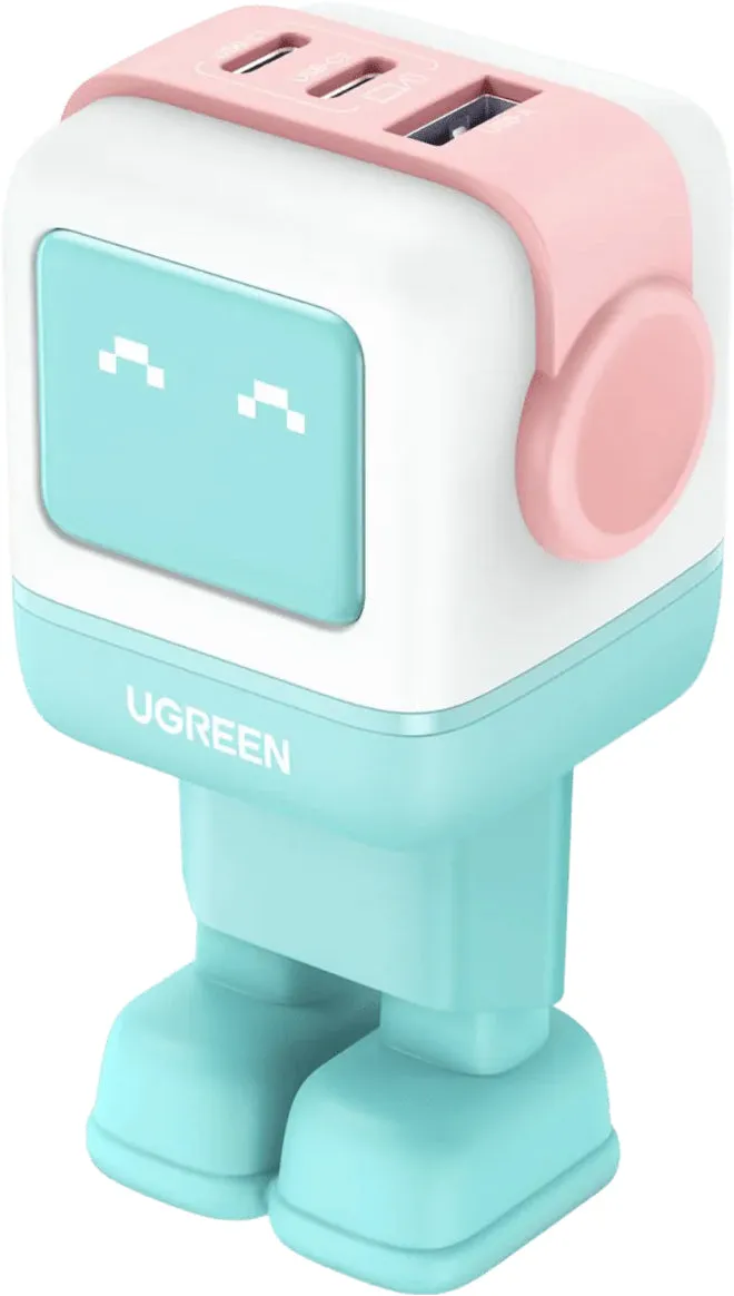 Caricabatterie da Rete UGREEN CD361 Uno, 65W, 3.25A, 1 x USB-A - 2 x USB-C, Turchese - immagine 1