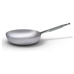 Padella Alluminio (45cm) alta svasata PROFESSIONALE SERIE 7000 Silver naturale 7002 45 - immagine 1
