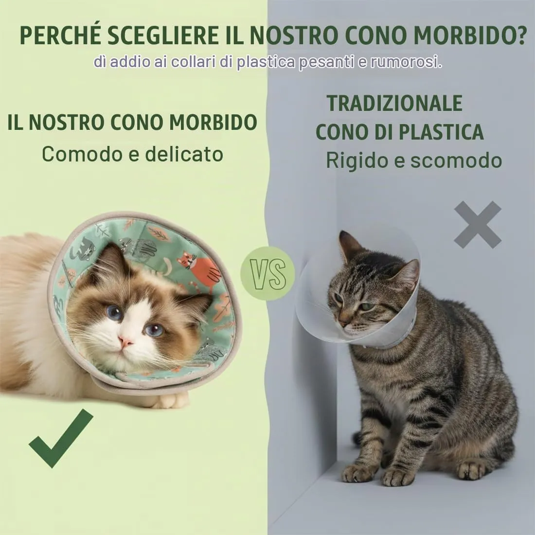 JYXNU Collare Elisabettiano Gatto, Regolabile Collare Elisabettiano, Protettivo per Dopo Chirurgia, Leccatura Anti-morso, Regolabile Morbido Collare Cane,Collare Anti Morso o Leccato (23-30cm, L) - immagine 4