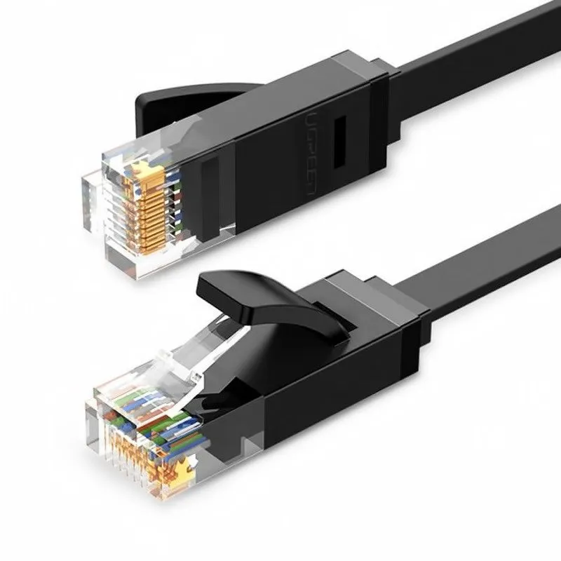 Cavo di rete UGREEN NW102 piatto, UTP, Cat6, 1m, nero - immagine 1