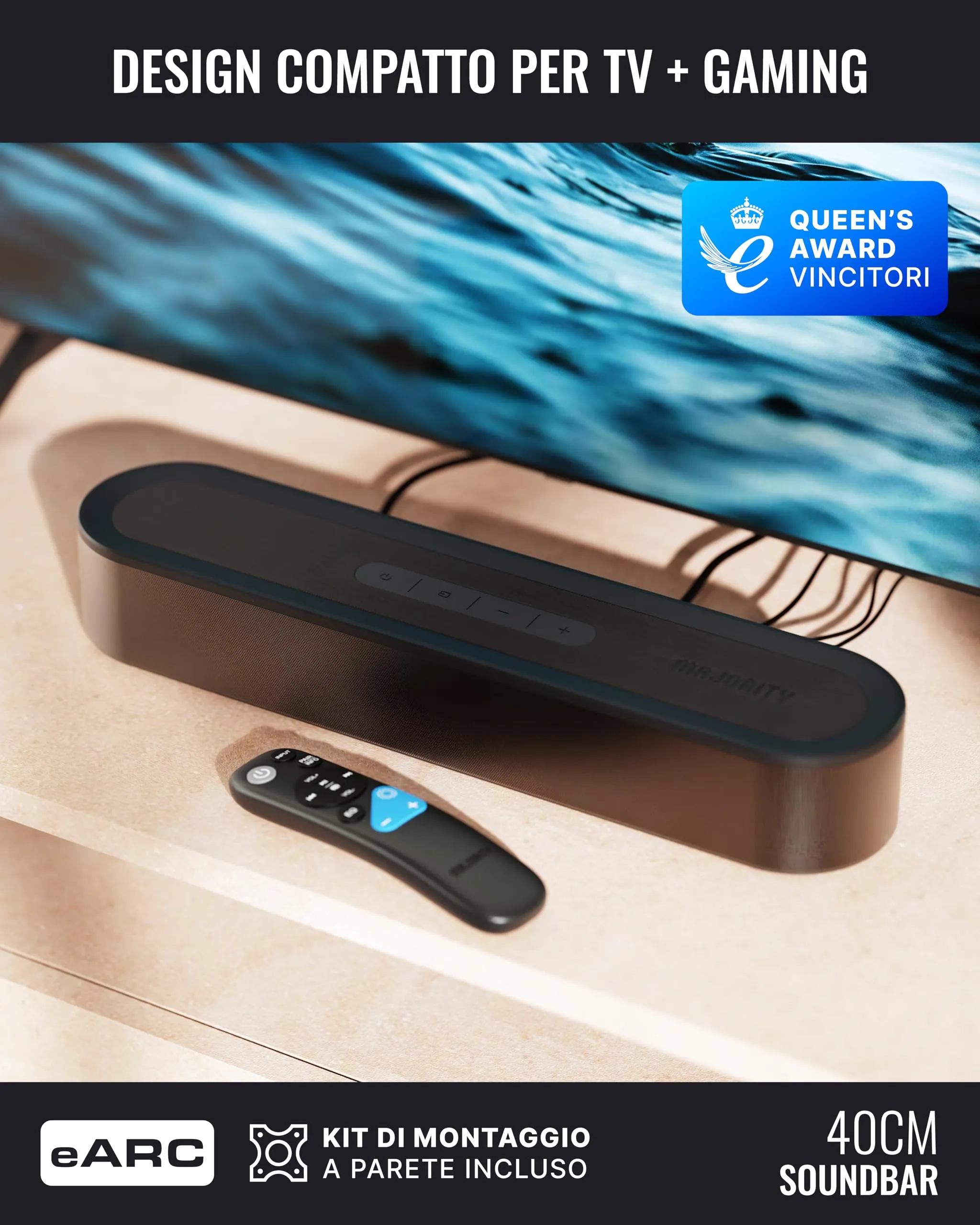 Majority Bowfell Halo Soundbar TV con Subwoofer e Altoparlanti Satellitari - immagine 5