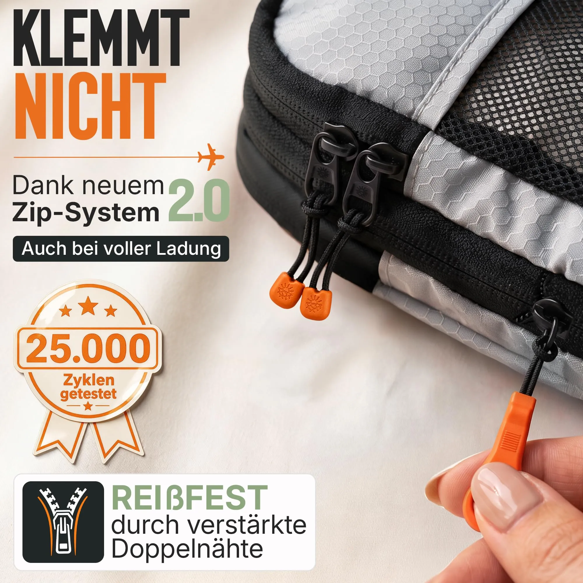 Loonara Travel Set di cubi organizer a compressione - 100% di spazio in più - Cubi organizer per valigie, set organizer per valigie, cubi organizer a compressione, borse da viaggio per valigie - immagine 3