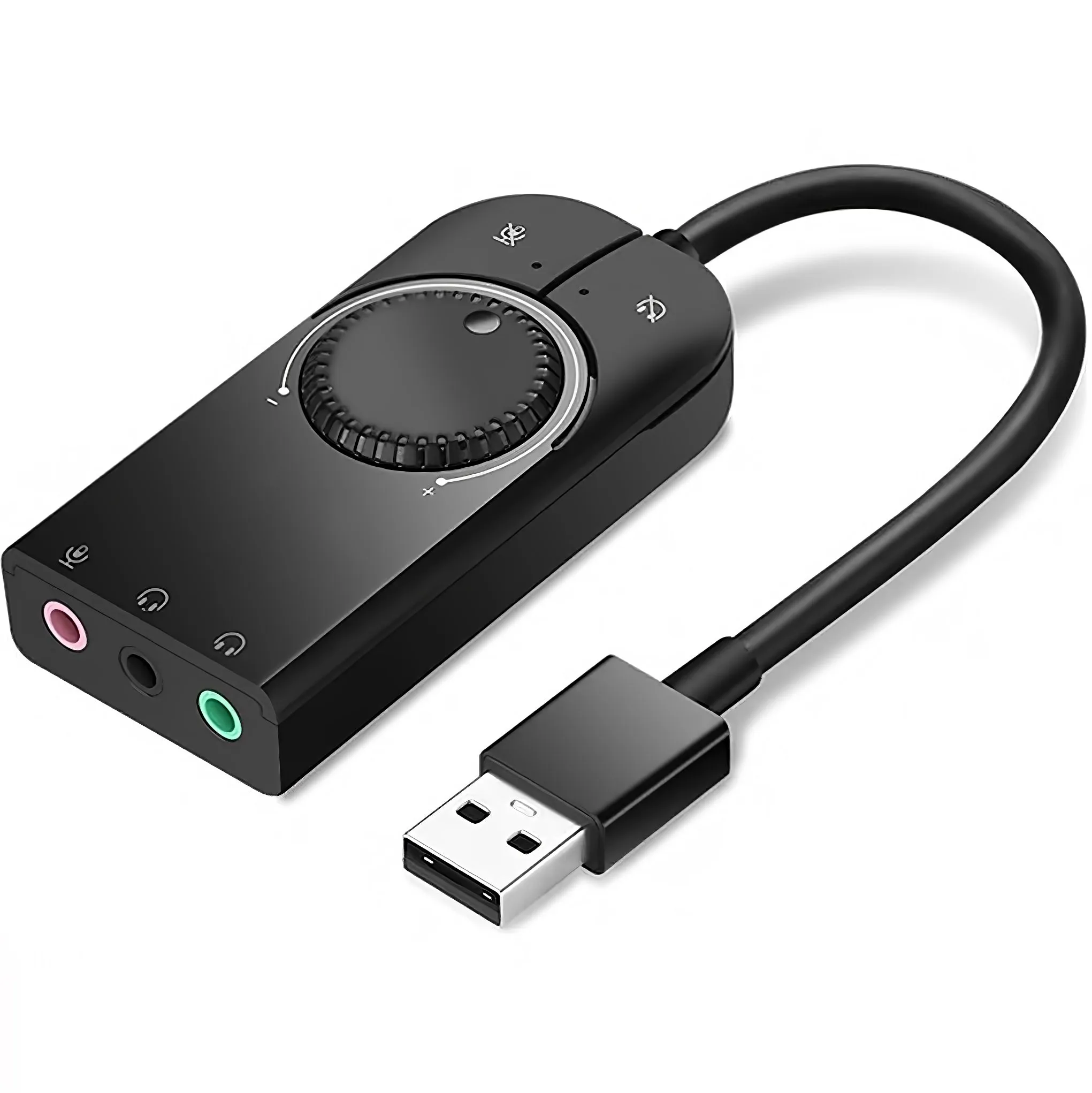 Scheda audio USB UGREEN CM129, 3 x Jack 3.5mm, Nero - immagine 1
