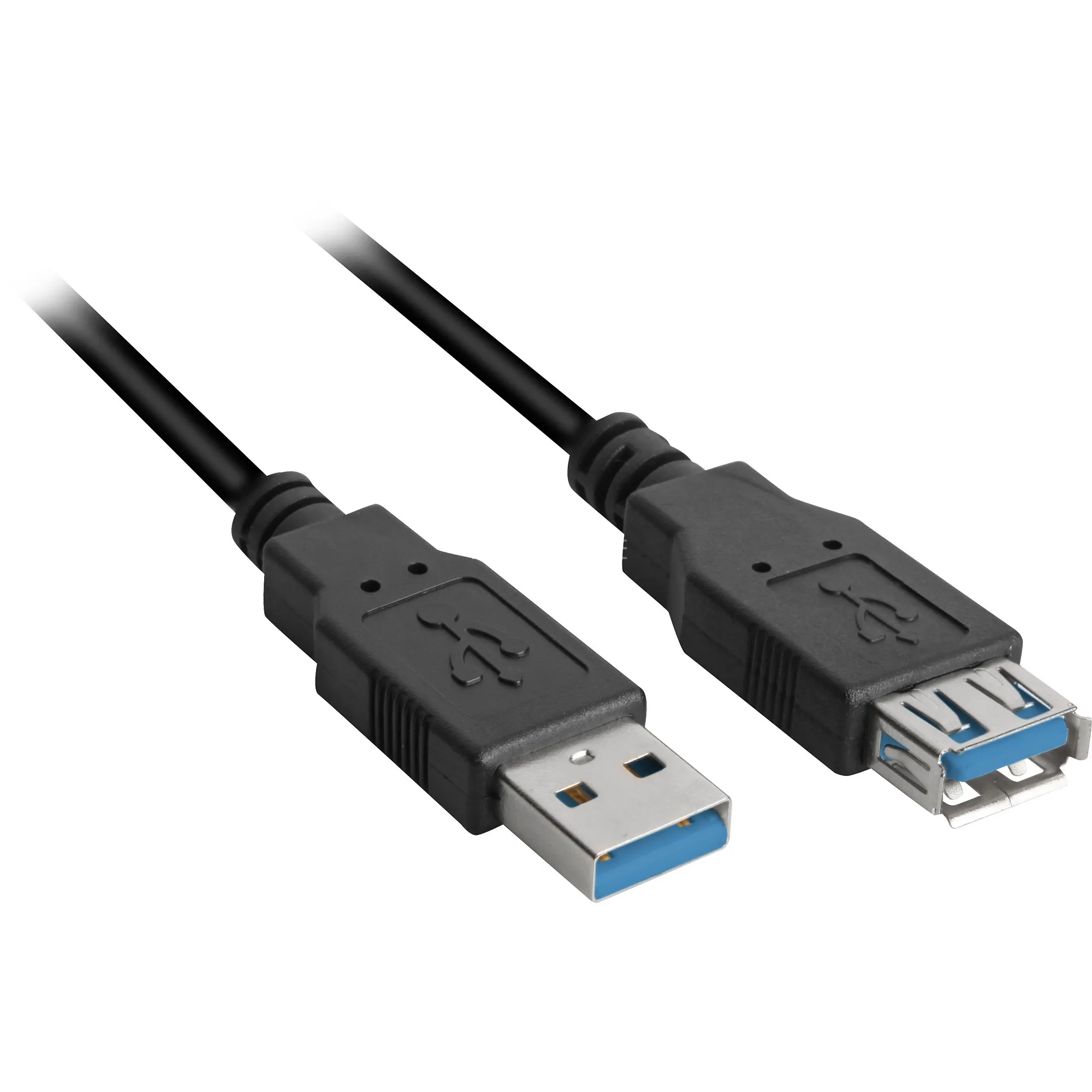 1m, 2xUSB3.0-A cavo USB USB 3.2 Gen 1 (3.1 Gen 1) USB A Nero, Cavo di prolunga - immagine 1