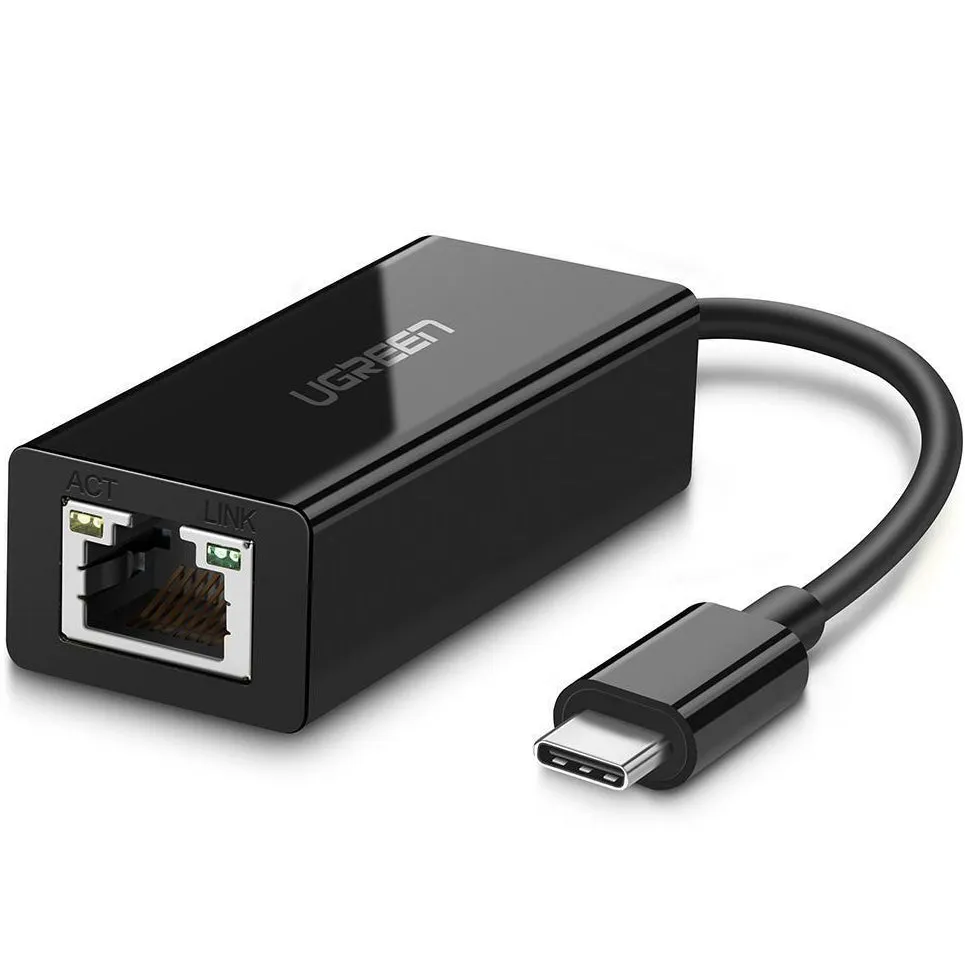 Scheda di rete UGREEN US236, RJ45, USB-C, nero - immagine 1