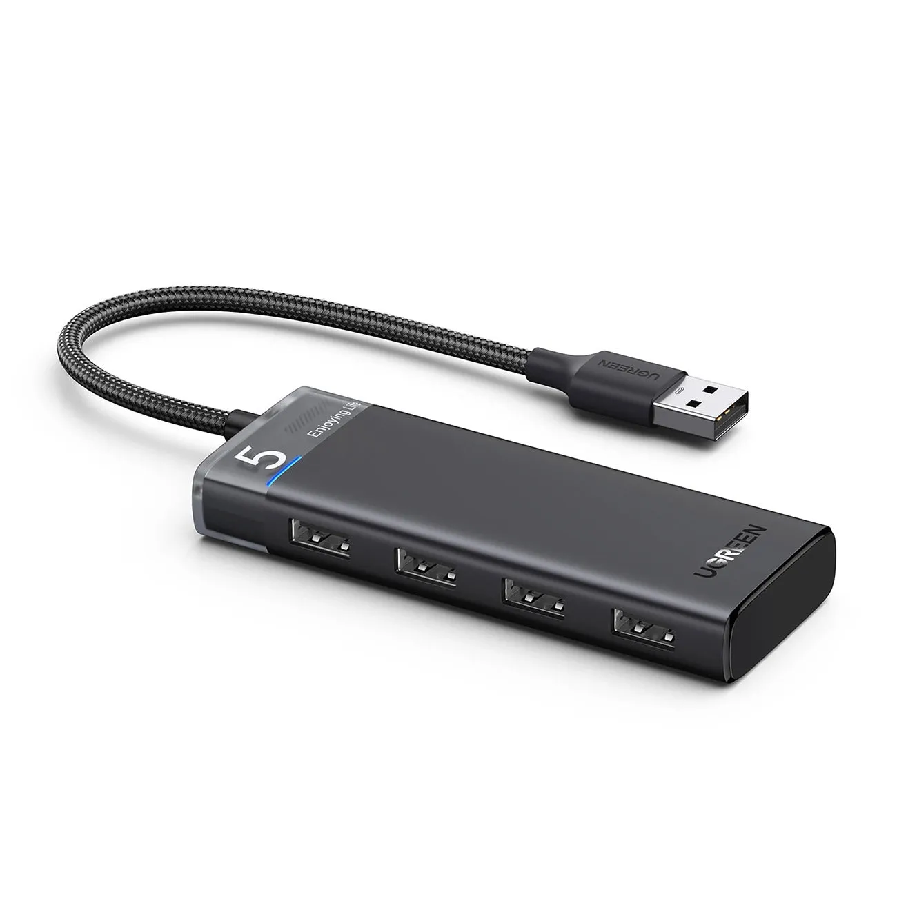 Hub USB UGREEN CM653, 4 x USB-A 3.0, Nero - immagine 1