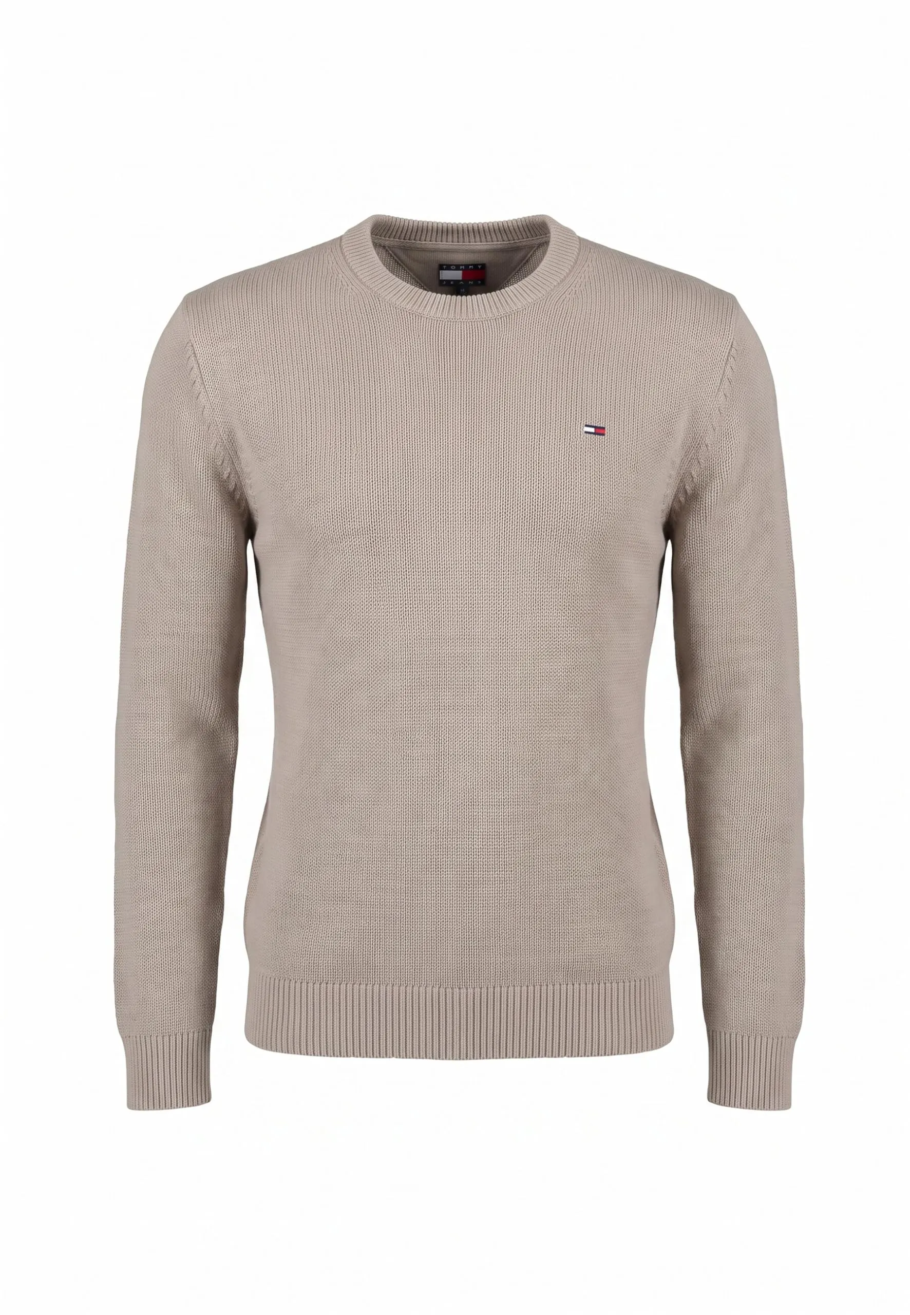 Tommy Jeans Tjm Slim Ess Sweater Ext Dm0Dm21787 Pullover Maglione, Grigio (Limestone Dust), XL - immagine 4