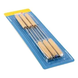 Set forchette fonduta 6 pz Inox (31x1,5cm) Legno naturale 070366 - immagine 1
