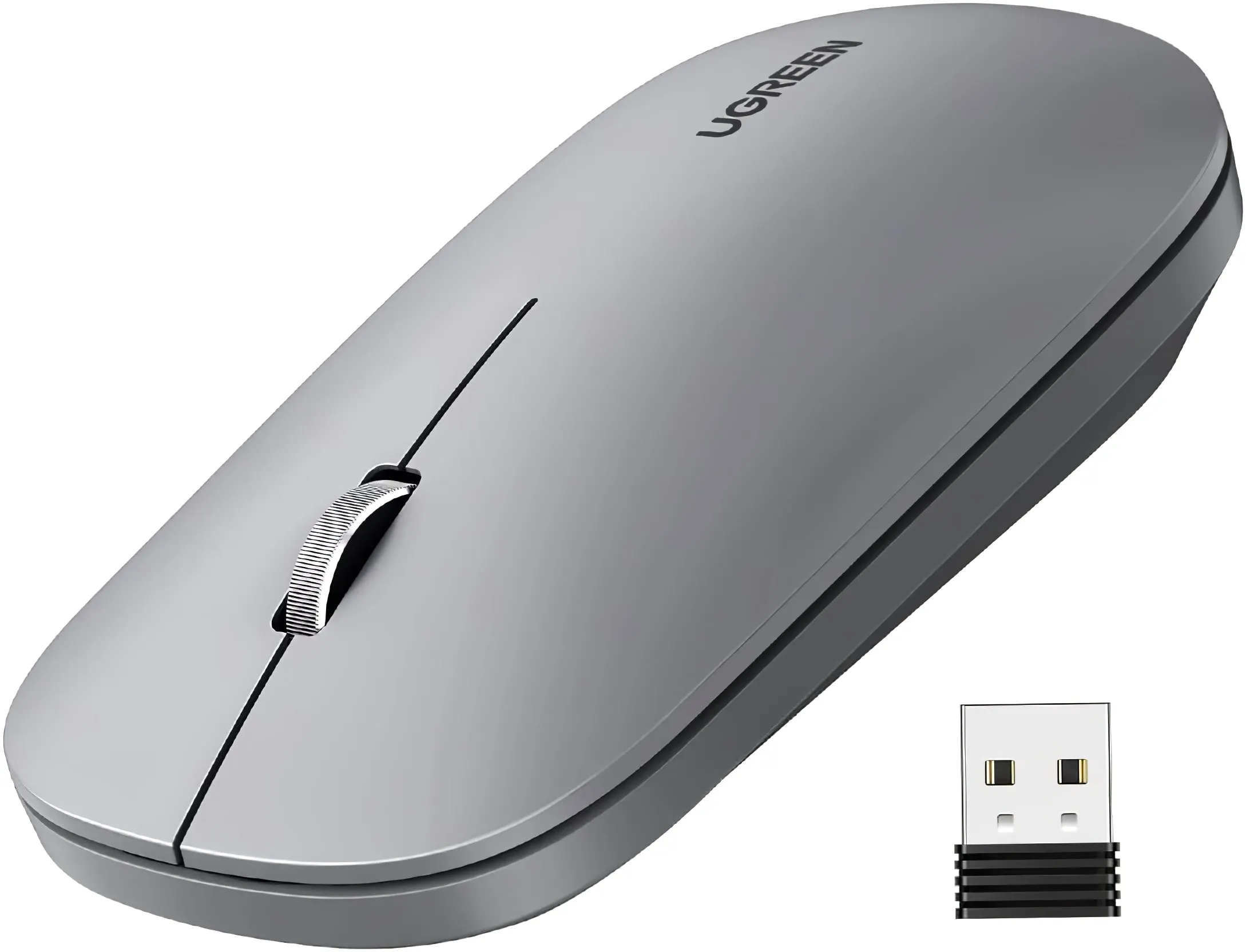Mouse senza fili UGREEN MU001, 4000DPI, Grigio - immagine 1