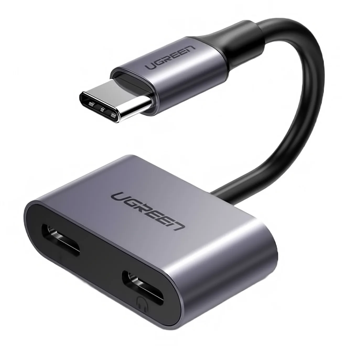 Adattatore audio USB-C - USB-C / USB-C UGREEN CM232, Grigio - immagine 1