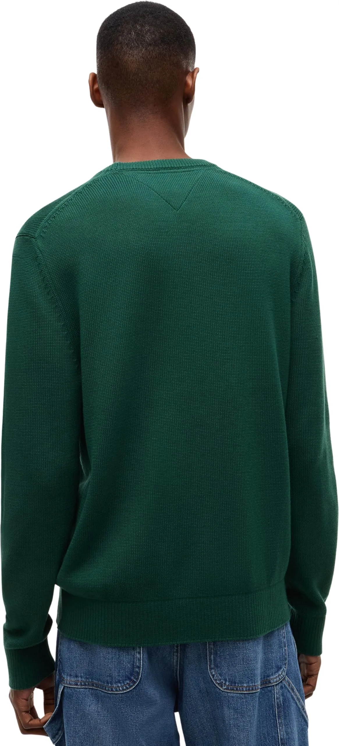 Tommy Jeans Tjm Slim Ess Sweater Ext Dm0Dm21787 Pullover Maglione, Verde (Verde Velluto), XXL - immagine 2