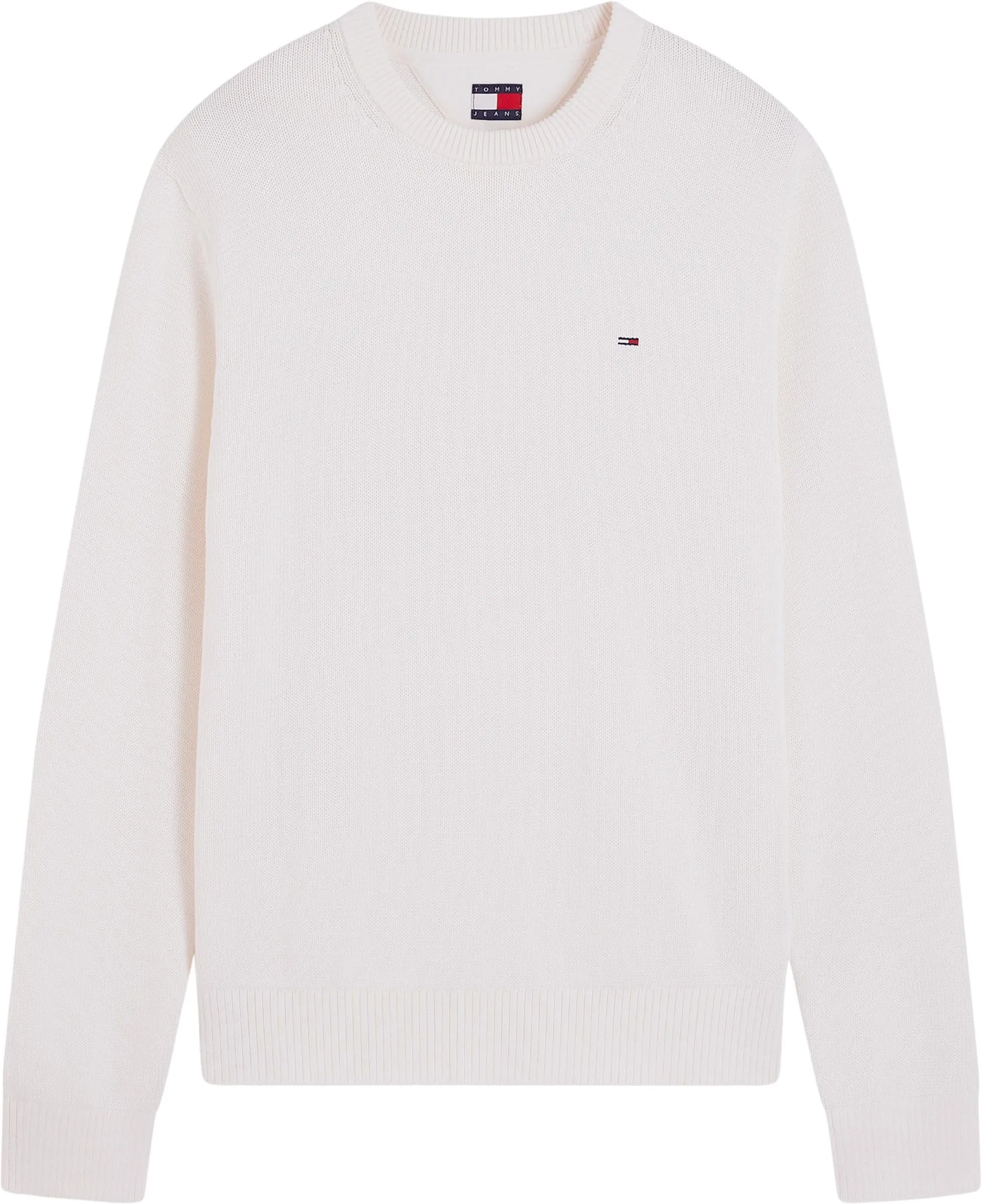Tommy Jeans Tjm Slim Ess Sweater Ext Dm0Dm21787 Pullover Maglione, Bianco (off White), M - immagine 6