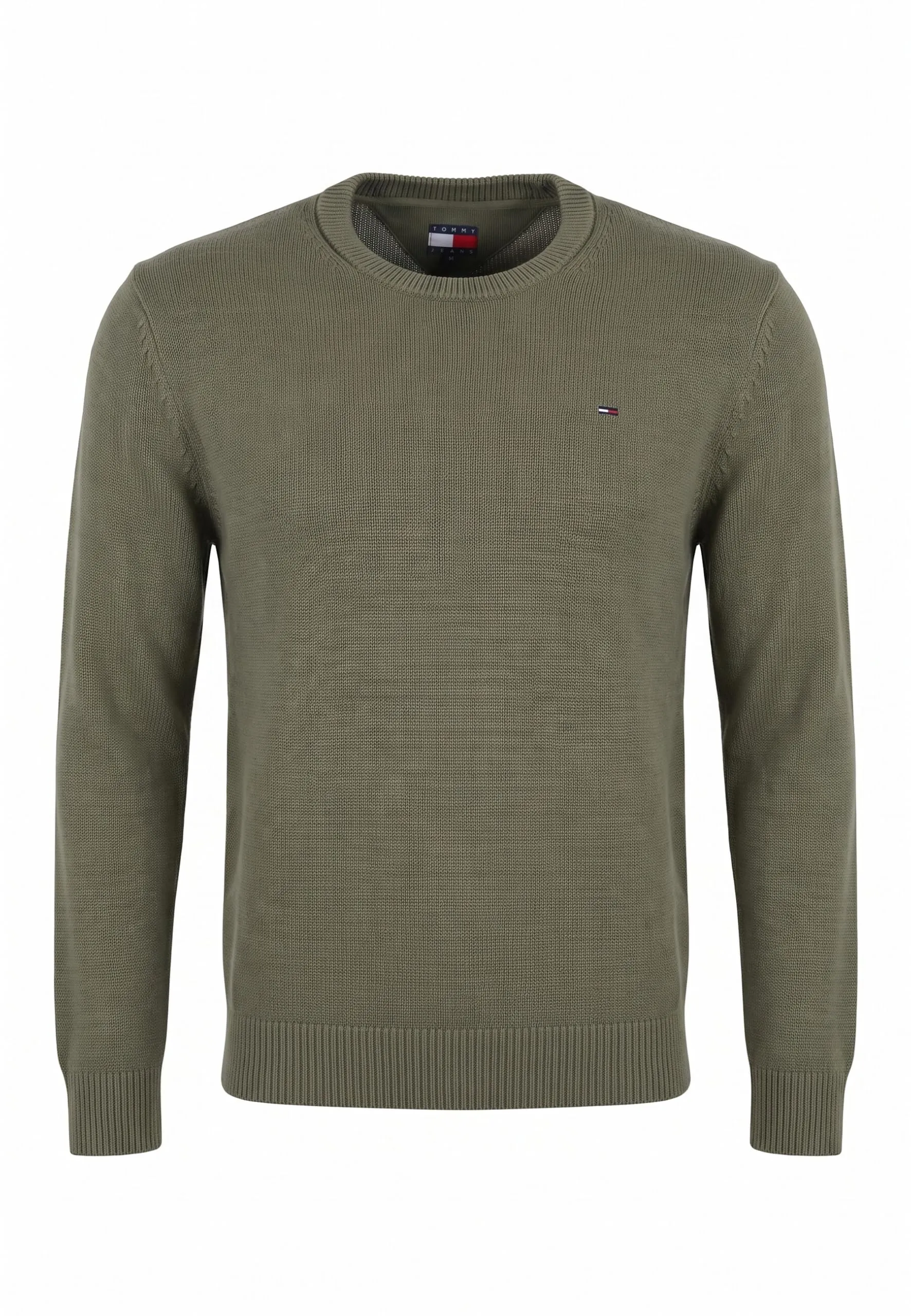 Tommy Jeans Tjm Slim Ess Sweater Ext Dm0Dm21787 Pullover Maglione, Verde (Rocky Mountain), M - immagine 4