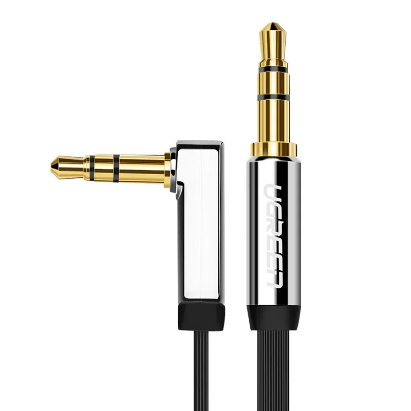 Cavo Audio 3.5mm - 3.5mm UGREEN AV112 Angled, 1m, Nero - immagine 1