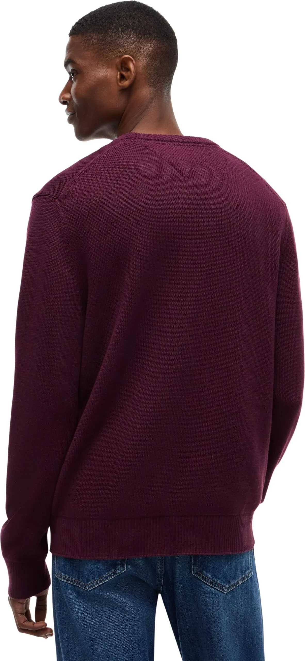 Tommy Jeans Tjm Slim Ess Sweater Ext Dm0Dm21787 Pullover Maglione, Viola (Calypso Berry), L - immagine 2