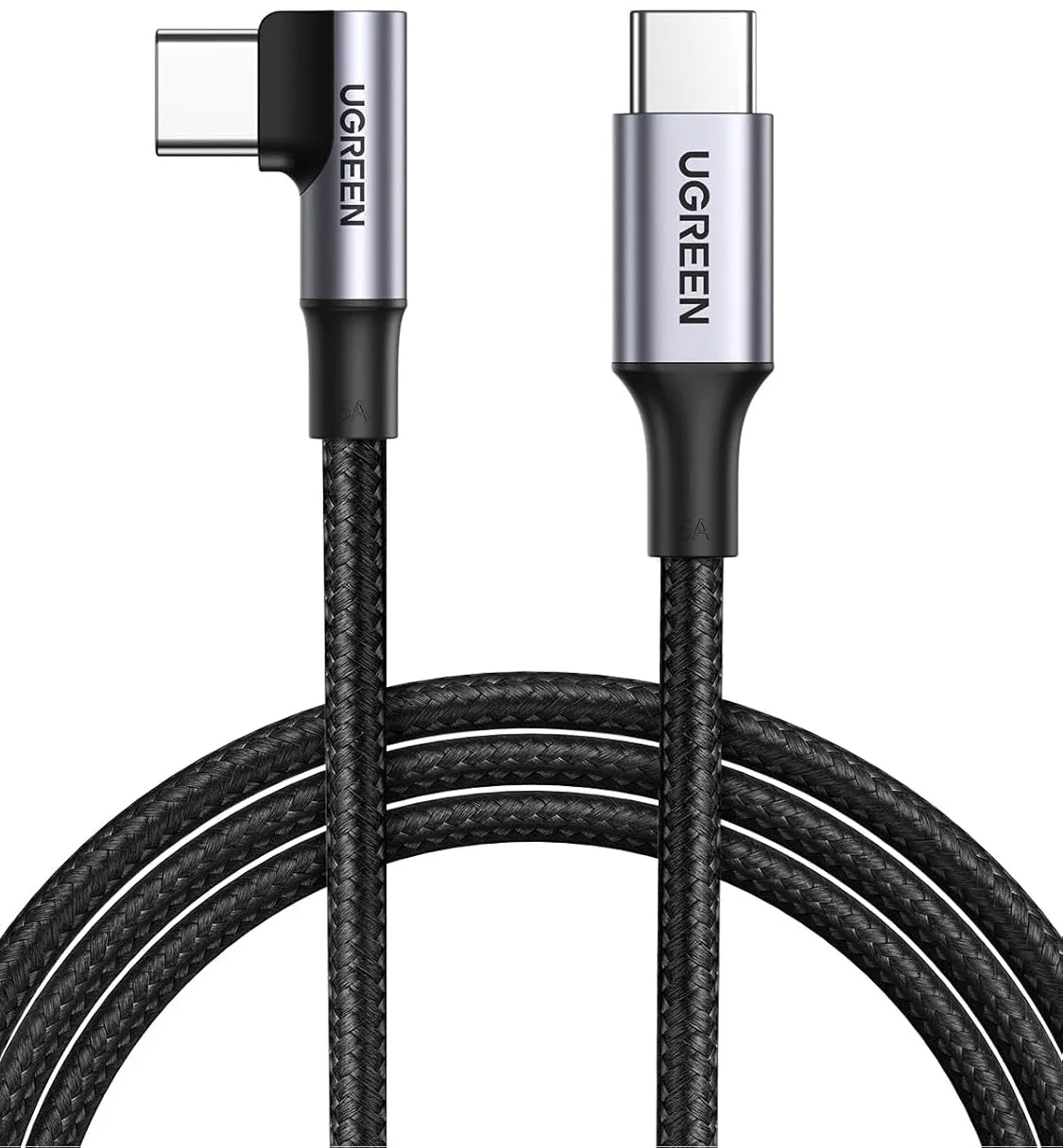 Cavo Dati e Ricarica USB-C - USB-C UGREEN US334 Angolato, 100W, 1m, Nero - immagine 1