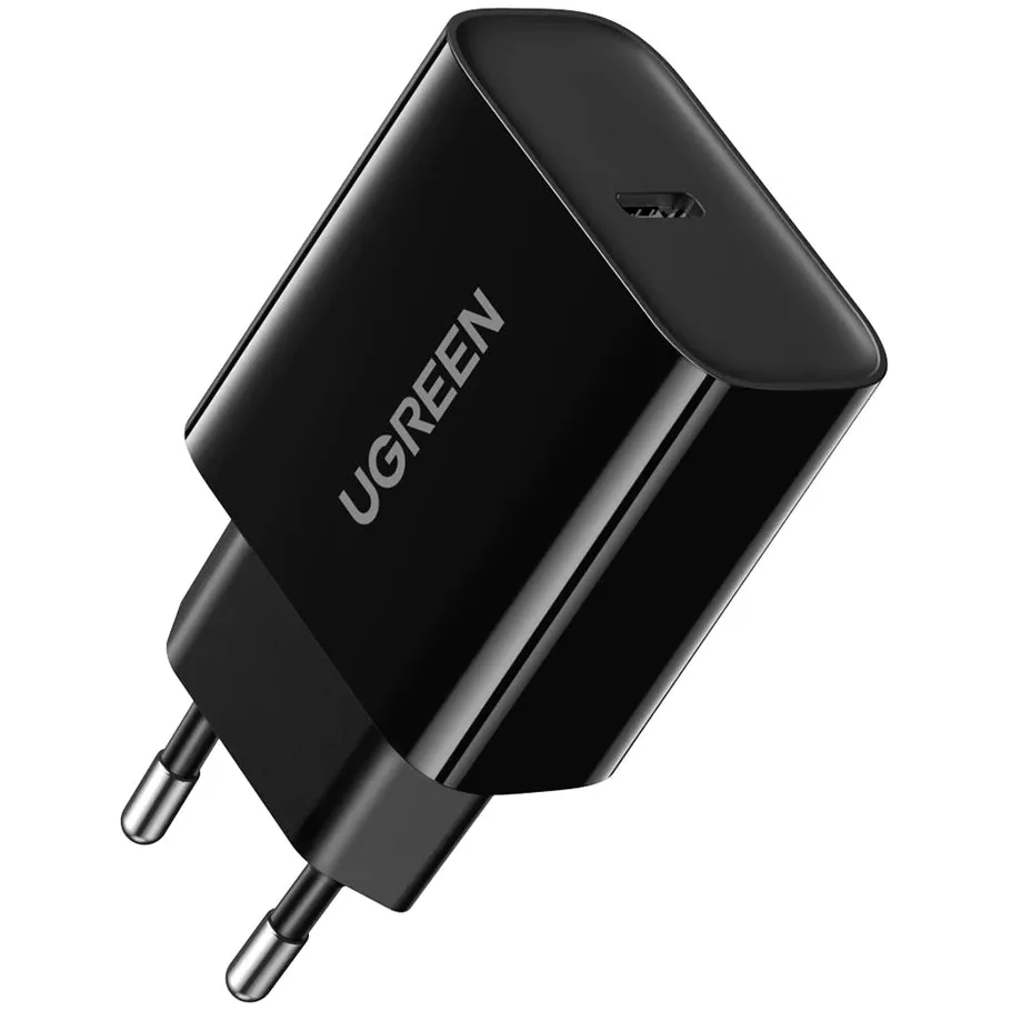 Caricatore da rete UGREEN CD137, 20W, 3A, 1 x USB-C, Nero - immagine 1