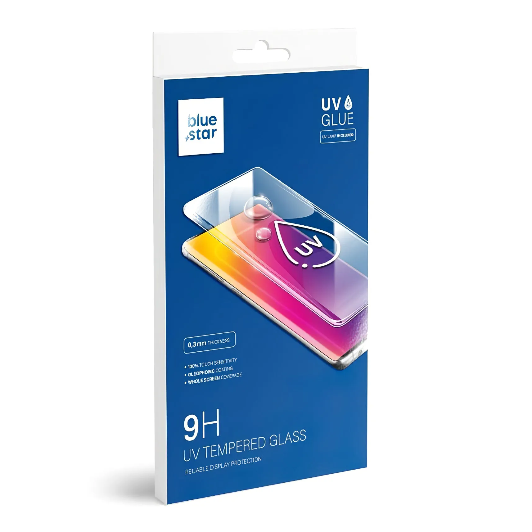 Blue Star Screen Protector per Samsung Galaxy S22 Ultra 5G S908, vetro protettivo, colla UV - immagine 1